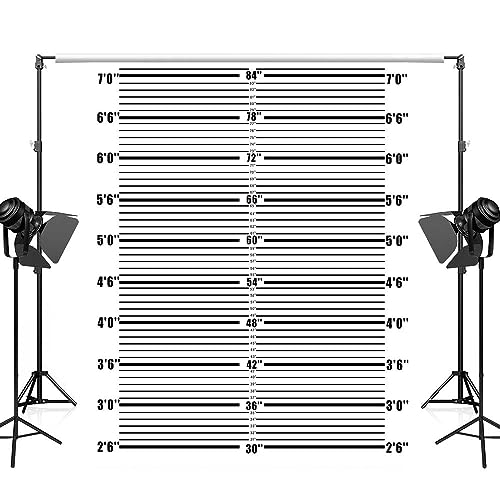 Zliisang 4.3 x 4.9ft Mugshot Backdrop for Photoshoot Arrested Height Photography Background Photo Booth Props Backdrop Mur...