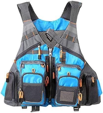 JKSPORTS Fly Fishing Vest - Fishing Safety Life Jacket for Swimming, Sailing, Boating, Kayak - Floating Multifunction Brea...