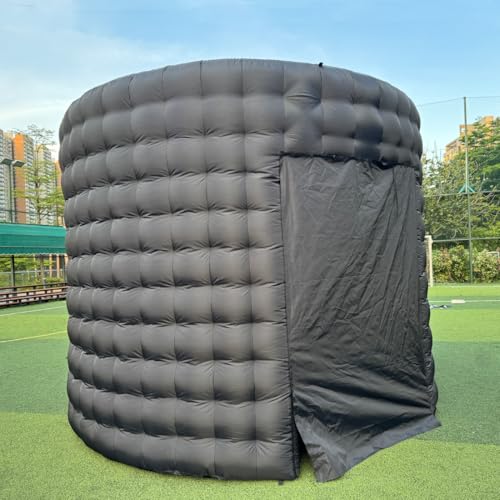 Vinfgoes 10ft Diameter Round Inflatable LED 360 Photo Booth Enclosure with Led Light, Air Blower Photo Booth Backdrop for ...