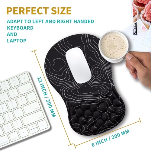 Hokafenle Ergonomic Mouse Pad Wrist Support, Wrist Rest Mousepad for Carpal Tunnel Pain Relief with Integrated Memory Foam...