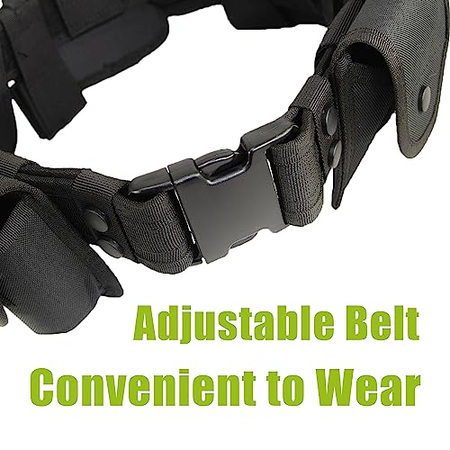 KDKDXV 10 in 1 Police Utility Belt Tactical Security Guard Duty Belt Versatile Military Modular Equipment System Molded Du...