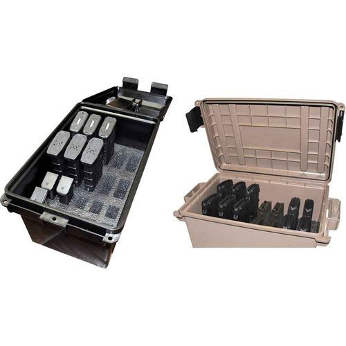 MTM Tactical Mag Can Multi Mag for 223/5.56 Magazines and 9mm to 45 ACP Magazine Storage TMCLE,Black | MTM Tactical Mag Can, 308 caliber, TAN