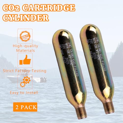 24 Gram CO2 Rearming Cylinder 1/2-inch Replacement Thread CO2 Cartridges for Auto Manual Version of Inflatable Jackets Lif...