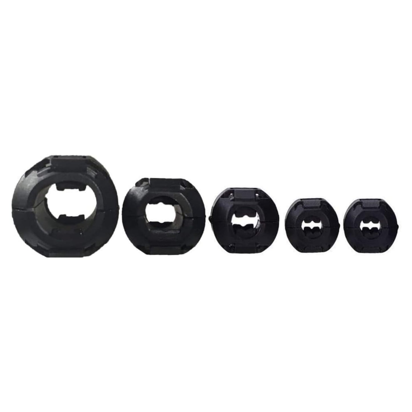 20Pcs Clip-on Ferrite Ring Core Ferrite Bead RFI EMI Noise Suppressor Cable Clip for 3mm/ 5mm/ 7mm/ 9mm/ 13mm Diameter Cable, Black