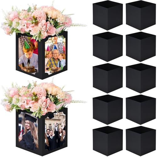 Tongnian 12 Pcs Picture Centerpieces for Table - 6/7 Inch Photo Display Frame & Hollow Picture Props Box for Christmas, We...