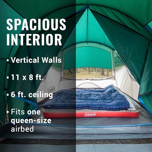 Coleman Weatherproof 4-Person Cabin Tent with Screened Porch, Screen Room Adds 35% More Space, Rainfly Included, 10-Minute...