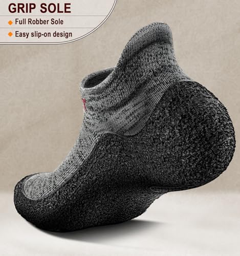 Men Slipper Socks, Grip Socks Hiking Water Shoes Barefoot Shoes for Men Outdoor Walking Exercises