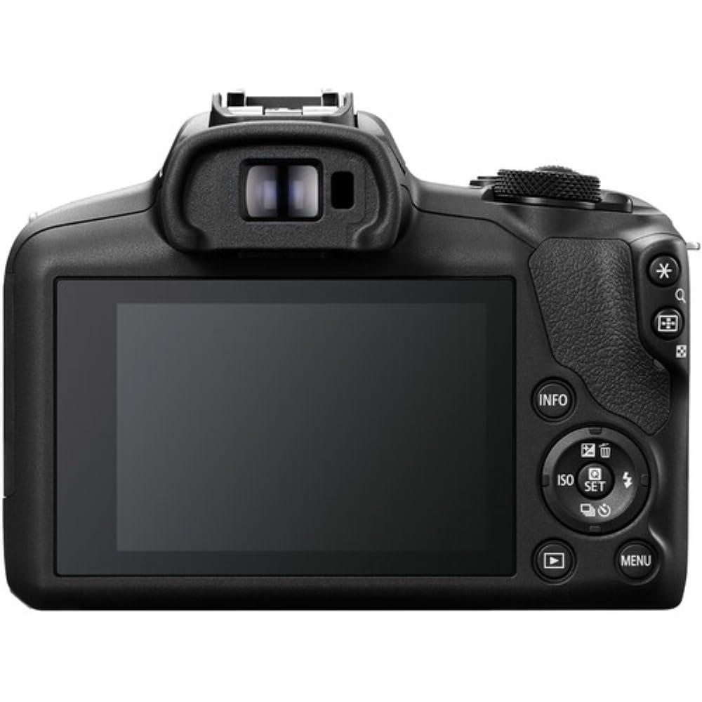 Canon EOS R100 Mirrorless Camera with RF-S18-45mm F4.5-6.3 IS STM Lens Kit, 24.1 Megapixel CMOS (APS-C) Sensor, 4K Video, RF Mount | Black Bundled with 64GB Memory Card & Camera Shoulder Bag (3 Items)
