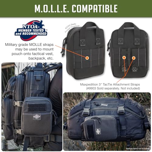 MAXPEDITION Beefy Pocket Organizer, Compact, MOLLE-Compatible, 1000D Nylon Tactical Pouch, Everyday Carry Tool and Gear St...