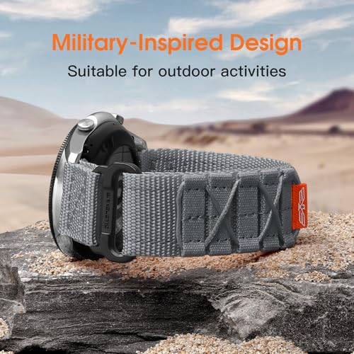 Bandletic 22mm Bands Compatible with Samsung Galaxy Watch 3 45mm/Galaxy Watch 46mm SM-R800/Gear S3 Frontier/Classic, Milit...