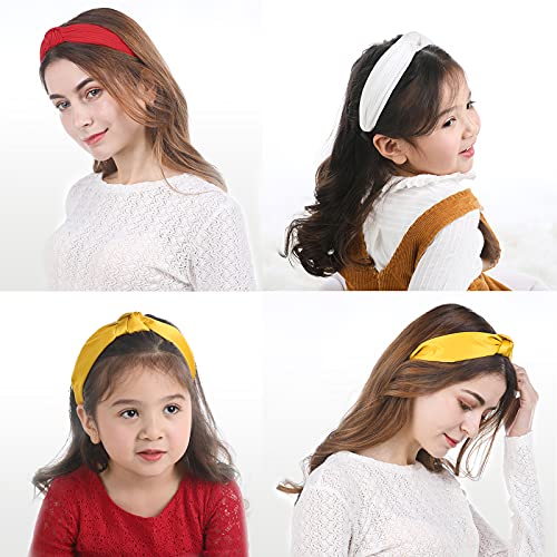 Funtopia Fashion Headbands for Women Girls, 10 Pcs Knotted Pearl Wide Top Knot Turban Hair Bands/ Hoops Vintage Velvet Leo...