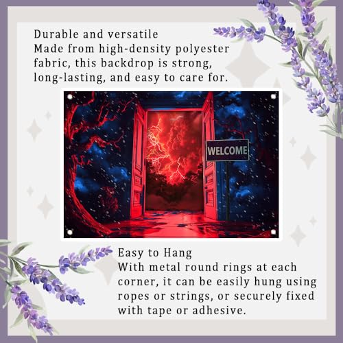 TOAOFY 6x4ft Horror Forest Background Welcome to The Other Side Backdrops Backdrop Reversing World Gate Backdrop Kids Birt...