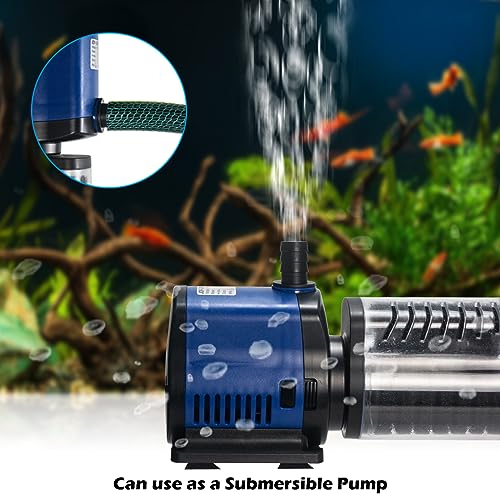 TARARIUM Fish Tank Filter Powerful 400GPH for 75-200 Gallon Large Aquarium Small Pond Fountain, Wave-Maker Submersible Wat...
