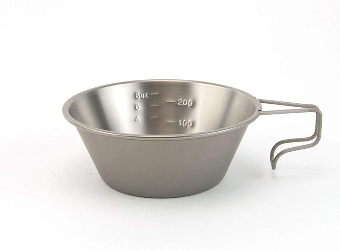 Snow Peak’s Titanium Sierra Cup, E-104, Japanese Titanium, Lifetime Product Guarantee, Lightweight, Compact for Camping or...