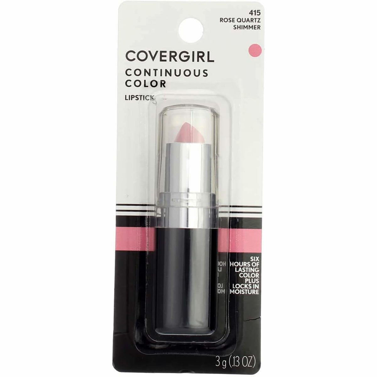 CoverGirl Continuous Color Lipstick, Rose Quartz [415], 0.13 oz (Pack of 10)