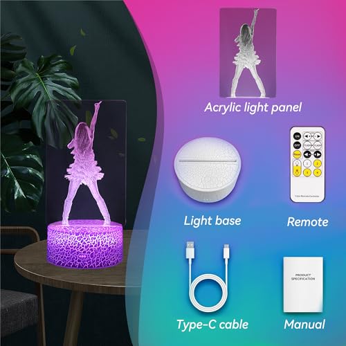 YJYKL Girls Gifts, Singing Girl Birthday Gift, Decoration for Room. Table Lamp for Music Party Supplies.Night Light with 1...