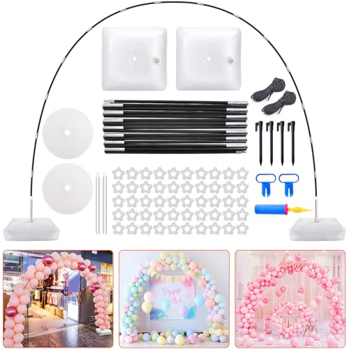Chamvis Balloon Arch Kit, 9FT Height & 10FT Width Adjustable Balloon Arch Stand Frame Garland Stand: Wedding Baby Shower B...
