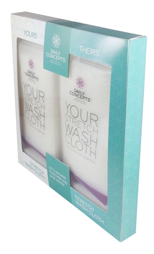 Daily Concepts - Daily Stretch Wash Cloth Refill for Whole Body Exfoliation, Stretches Upto Three Times its Size, Vigorous Textu