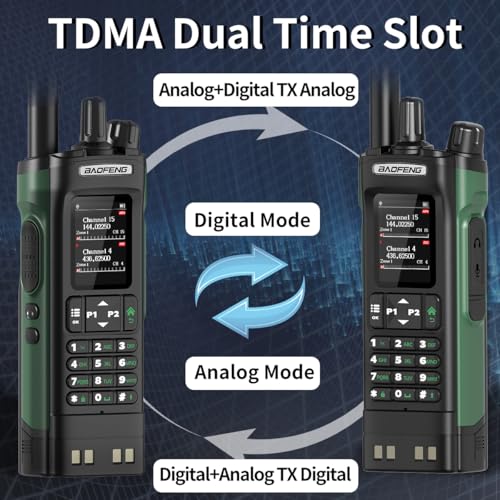 BAOFENG DM32 DMR Radio Ham Radio Handheld Rechargeable Walkie Talkies Long Range DM32UV Two Way Radio NOAA Weather Radio w...