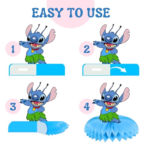 9PCS Cartoon Honeycomb Centerpieces for Party – 3D Table Centerpieces Honeycomb for Party Birthday Cartoon Table Decoratio...