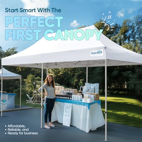 Quictent 10x20 Heavy Duty Pop up Canopy Tent, Commercial Grade Instant Shelter with Wheeled Bag for Outdoor, Parties, Mark...