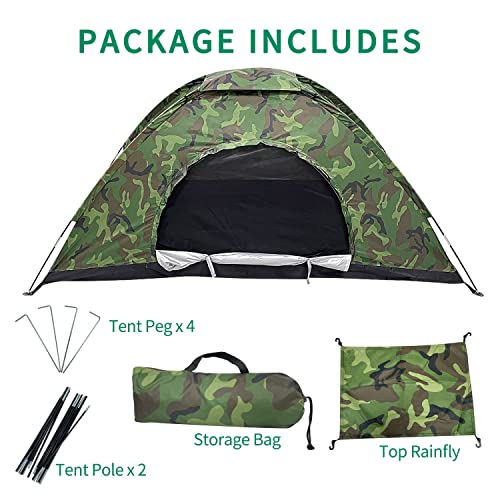 Sutekus Camping Tent Lightweight Backpacking Tent Camouflage Outdoor Equipment for Camping Hiking Biking Trip Upgraded Lar...