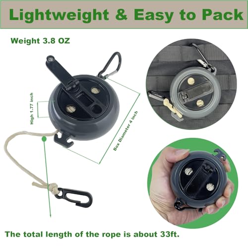 newganbo Retractable Treestand Bow Hoist with 33ft Tangle-Free Rope – Silent Gear Lift System for Bow, Crossbow, Backpack...