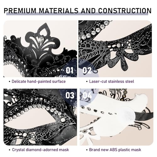 Hoshin Masquerade Mask, Mardi Gras Deecorations Venetian Masks for Womens