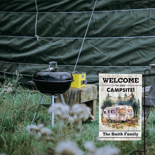Ganshan Bi Custom Welcome to Our Campsite Garden Flag 12.5 X 18 Inch Double Side Trailer RV Camp Camping Campfire Decor Fl...