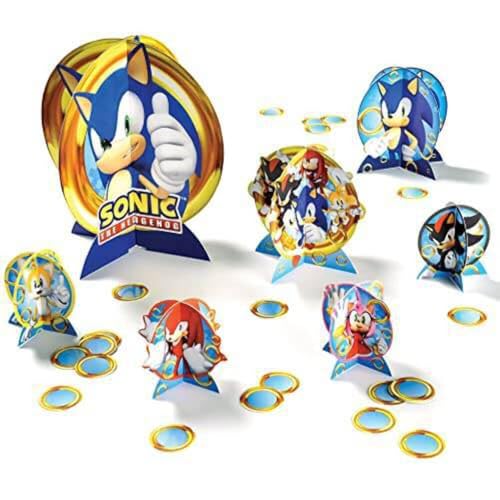 Sonic The Hedgehog Party Table Centerpiece Kit (27 Pc Set) - Vibrant, Action-Packed Decorations for Birthdays & Special Oc...