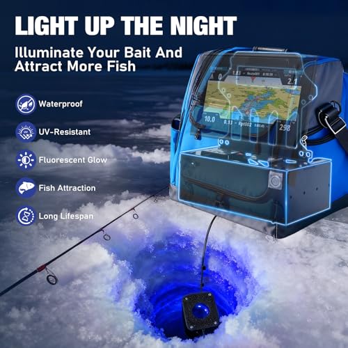 Haoguo Portable Ice Fishing Power Station Mount with Battery Compartment, Dual USB Ports, 12V Car Socket, SAE & Blade Conn...