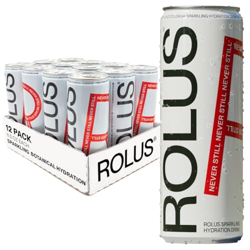 ROLUS Sparkling Electrolyte Hydration, 11.5 oz (12 pack), 345mg Electrolytes, No Sugar, No Caffeine, No Dyes