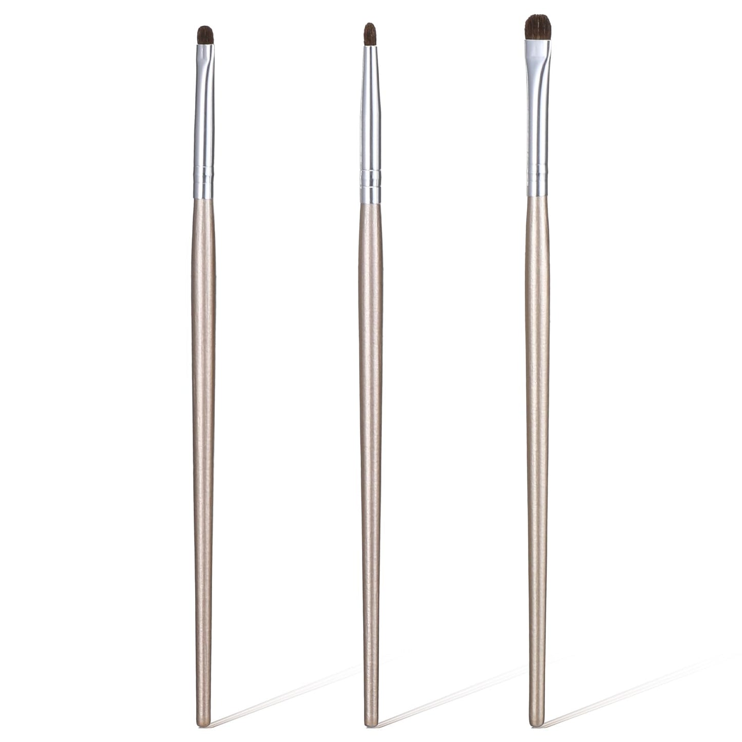 3 Pcs Eyeliner Smudge Brush Flat Eyeliner Brush for Eyeshadow Brushes Mini Eyeliners Brushes Fit Powder Gel Cream Liquid Conceal