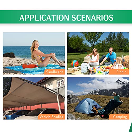 Arctic Lemmings Camping Tarp Waterproof with Carry Bag for Under Tent, Ultralight Tent Footprint for Ground Camping Hiking...