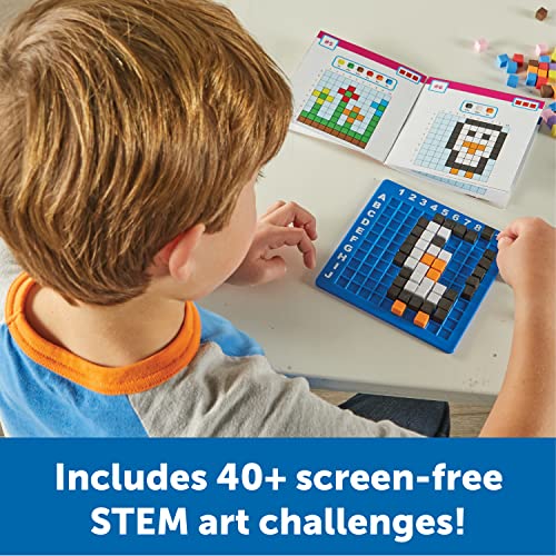 Learning Resources STEM Explorers Pixel Art Challenge - Math Puzzles, Pattern Blocks, Sensory Bin, Arts and Crafts, Math M...