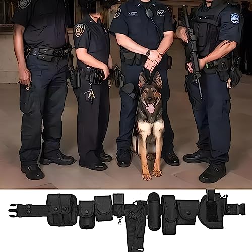 KDKDXV 10 in 1 Police Utility Belt Tactical Security Guard Duty Belt Versatile Military Modular Equipment System Molded Du...