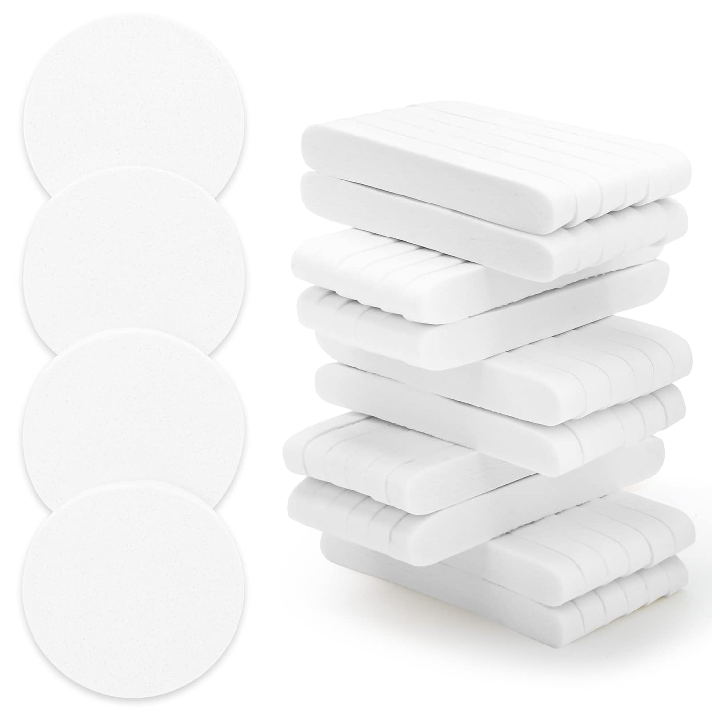 120 Pcs Facial Sponge Compressed, Luxiv Face Cleansing Sponge Estheticians Compressed Makeup Facial Sponge Round Wash Face Spong