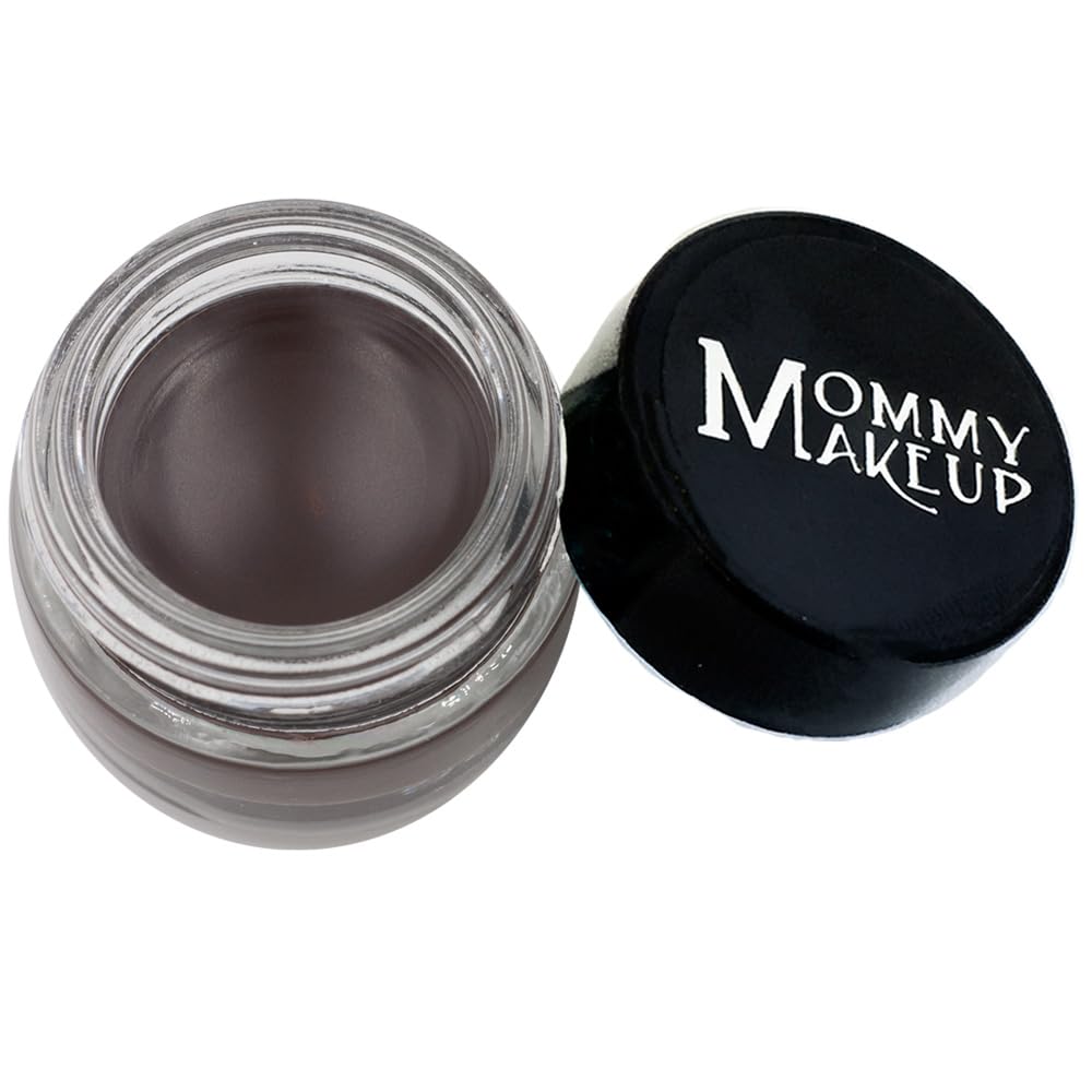 Mommy Makeup Waterproof Stay Put Gel Eyeliner Pot with Semi Permanent Micropigments - Long Lasting, Highly Pigmented Eye Liner,