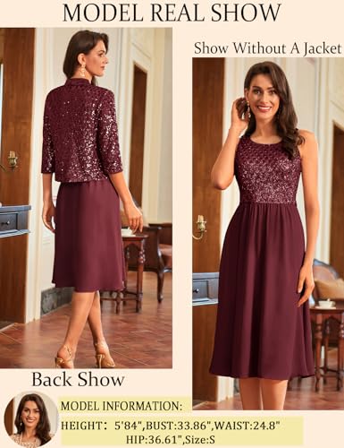 GRACE KARIN 2025 Mother of The Bride Dresses Wedding Guest Party Dress Two Piece Dress