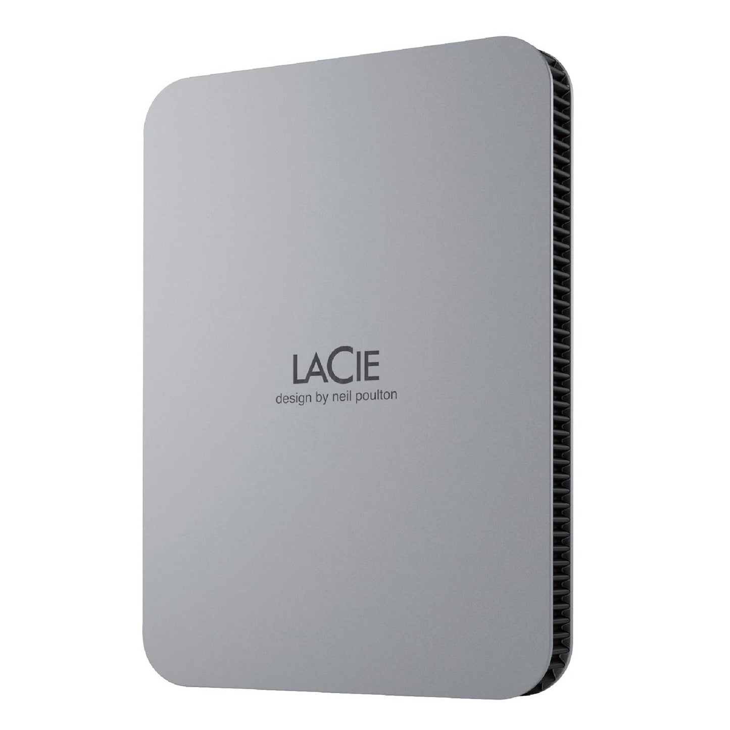 Lacie Mobile Drive 1Tb External Hard Drive Portable Hdd - Moon Silver, Usb-C 3.2, For Pc And Mac, Post-Consumer Recycled, With A