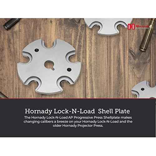 Hornady Lock N Load Shell Plate - for Reliable Caliber Changes on Your Lock-N-Load Press - Each Plate Works with Multiple Calibers - Easy Case Insertion - 56 Shell Plate