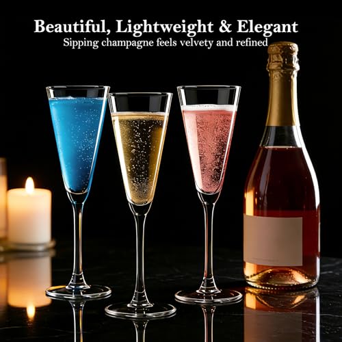 Cadamada 4oz Martini Glasses Set of 8, Crystal Cocktail Glasses, Long stem Sparkling Wine glasses for Party, Restaurant, B...