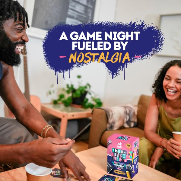 Throwback Lyrics - 250 Cards of 90s & 2000s Hip-Hop & R&B Finish The Lyrics & Charades with A Playlist & Stickers - Great for Game Nights, Date Nights, Adult and Family Games