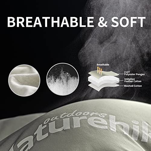 Naturehike Sleeping Bag for Adults with Hood, 33-53℉ Lightweight Hollow Cotton Sleeping Bag, 3 Seasons Waterproof Spliceab...