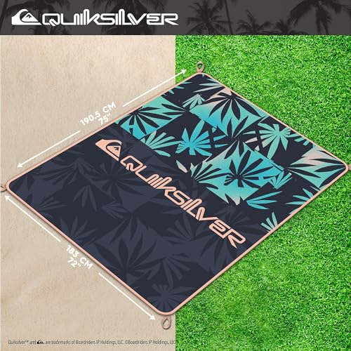 Quiksilver Sand-Free Beach Mat – Large Waterproof Outdoor Picnic Blanket, Lightweight Foldable Mat for Beach, Camping, Par...