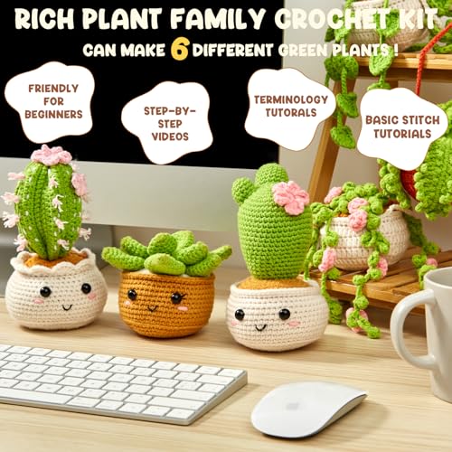 MAGIMUSE Crochet Kit for Beginners, Crochet Starter Kits, Amigurumi Craft Knitting Crocheting Kits with Step-by-Step Video...