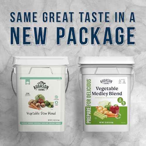 Augason Farms Vegetable Medley Blend 4-Gallon Pail, Certified Gluten Free, Emergency Food Supply, Everday Meals, 778 Servings