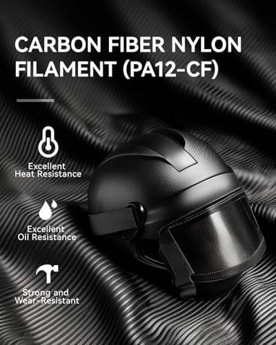 SUNLU 0.5KG PA12-CF Carbon Fiber Nylon Filament 1.75mm Black, Excellent Wear & Oil Resistance, Heat-Resistant Reusable Spo...