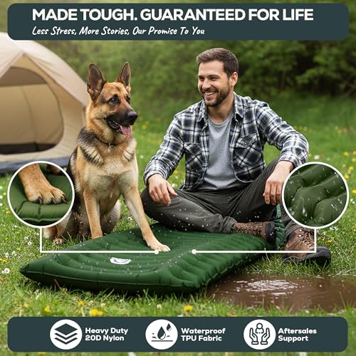 Gear Doctors® Ether 17.5oz Ultralight Camping Sleeping Pad – Backpacking Air Mattress – Camping Mattress Pad – Compact Inf...