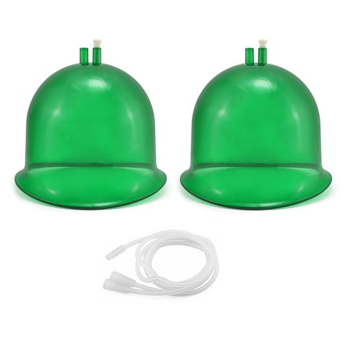 Elitzia Vacuum Cups for Butt Lifting 3000ML/101Fl.oz Vacuum Cupping Machine Accessories Extra-Large Buttocks 9.05inch bottom diameter 6.69inch height 1 Pair ETHX005 (Emerald)